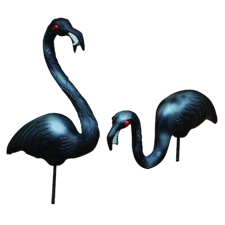 Union Products Union Products Zombie Flamingos Halloween Decor, PK2 62363